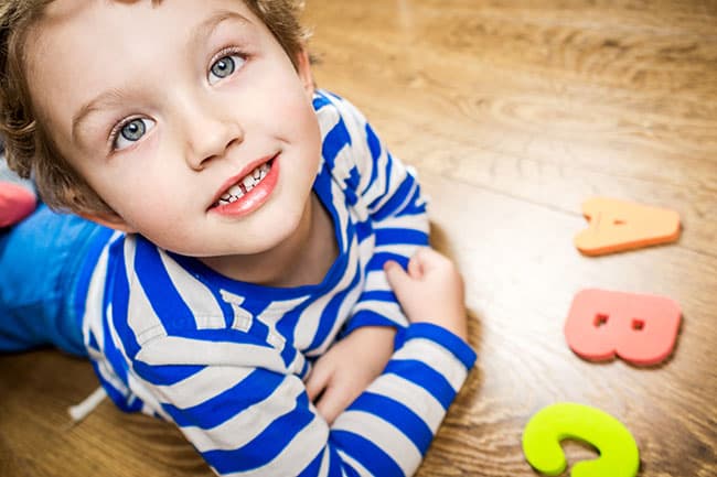 At the ages of four and five most children will learn to name the letters in the alphabet